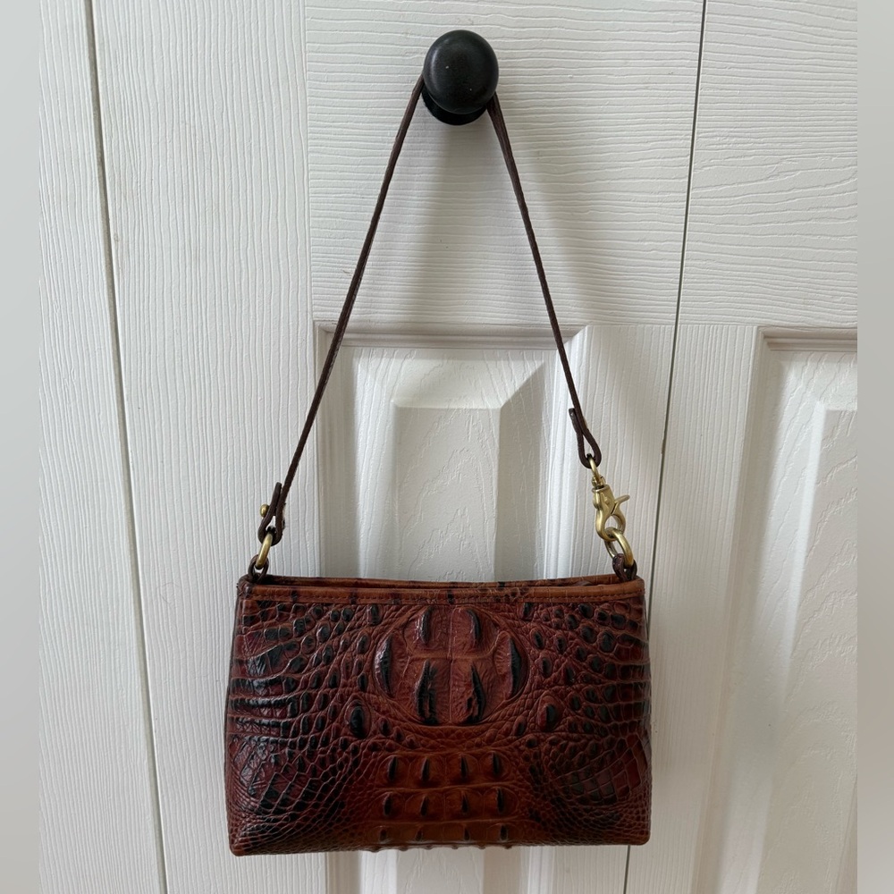 Brahmin Leather Melbourne Pecan Anytime Mini Handbag - Picture 15 of 15
